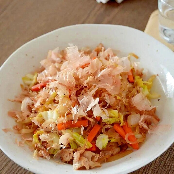 こんにゃく麺の焼きうどん風